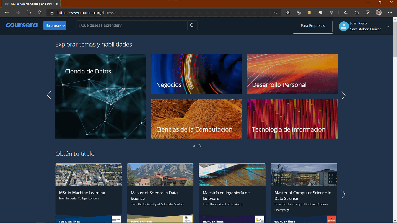 Coursera.org Dark Theme 2020