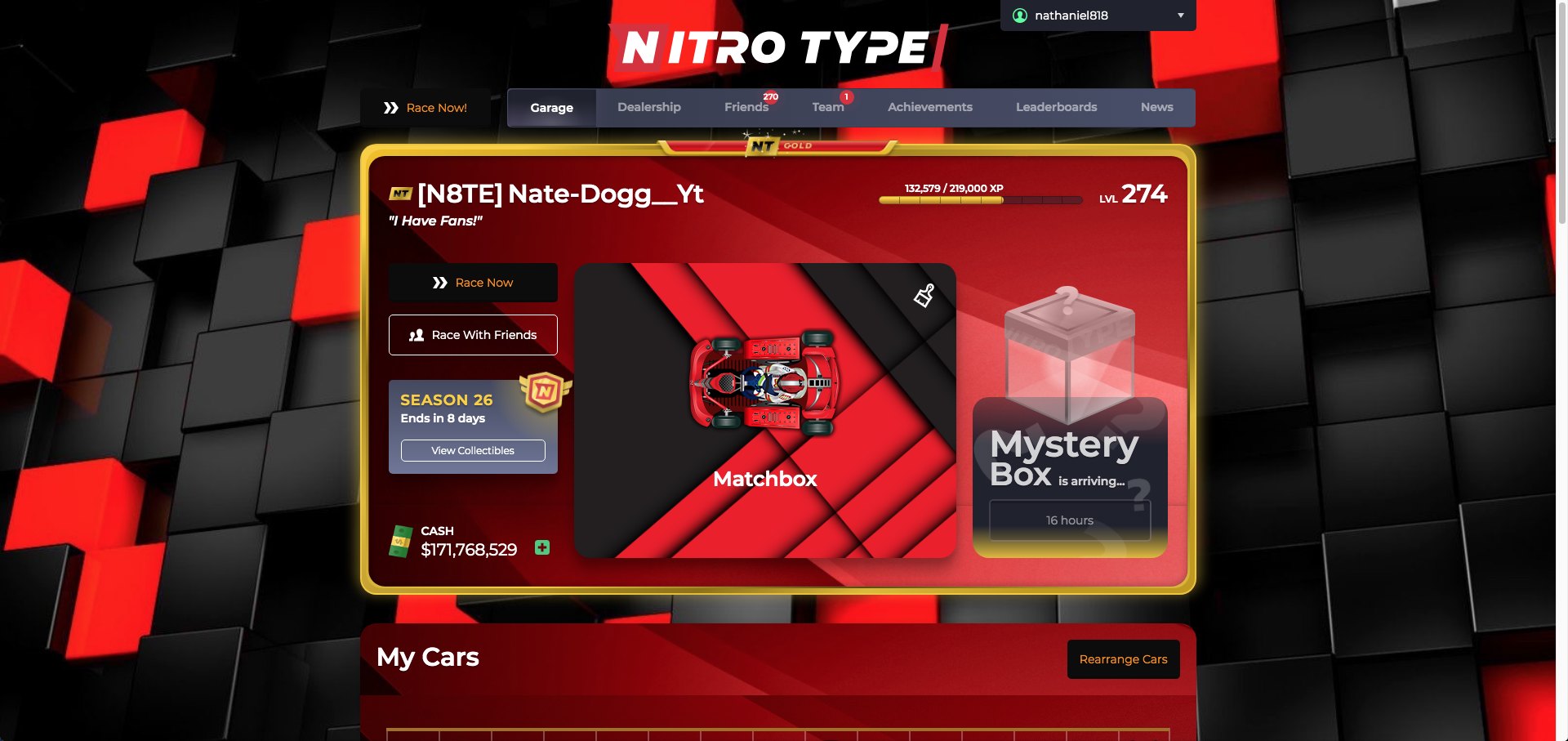 Red Background With Text (Nitro Type)