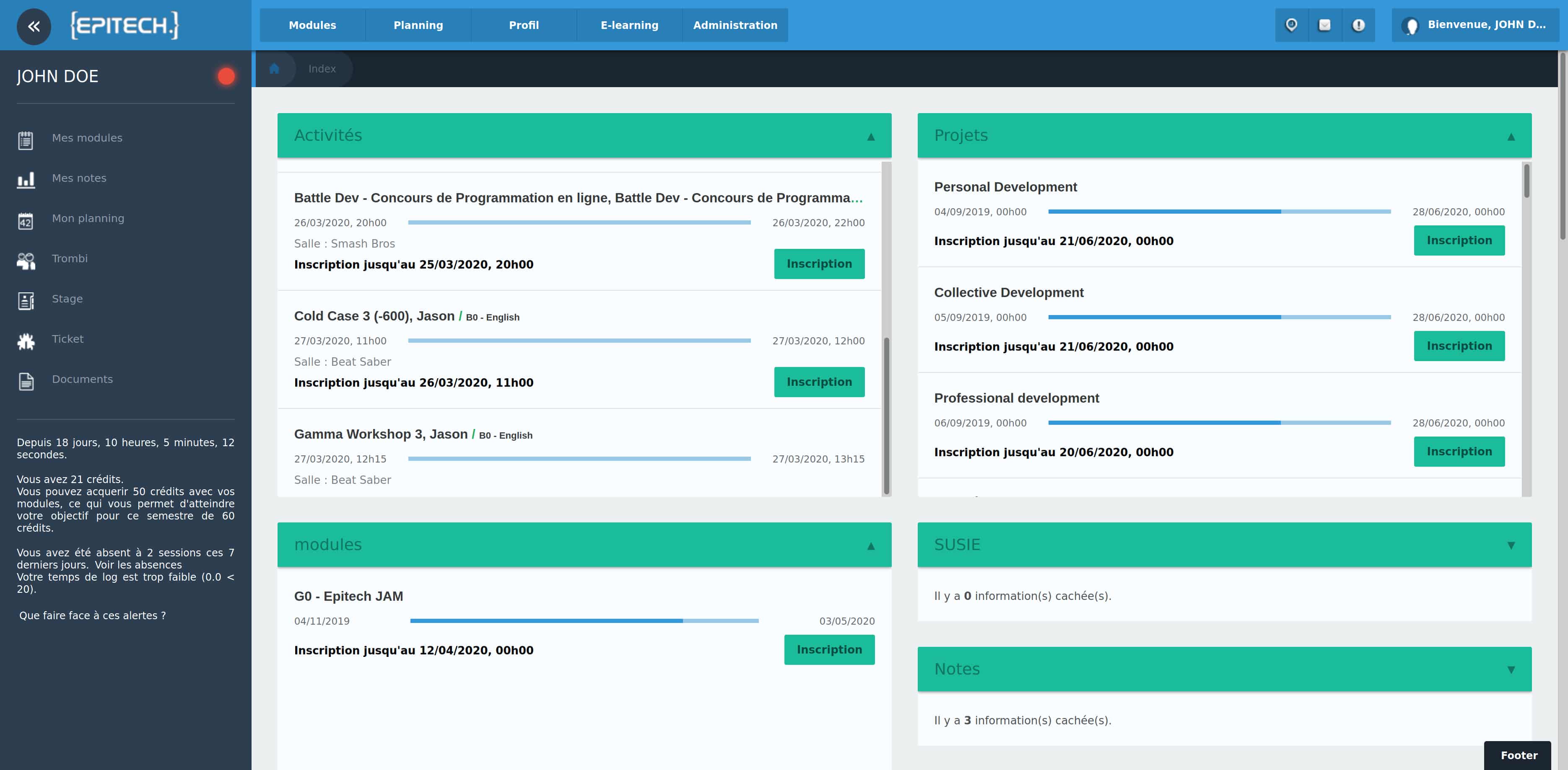 EPITECH - Flat Intranet - Fix