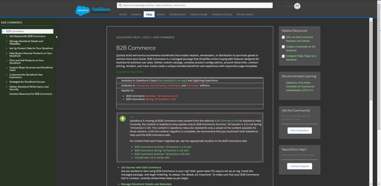 Salesforce help articles (dark theme)