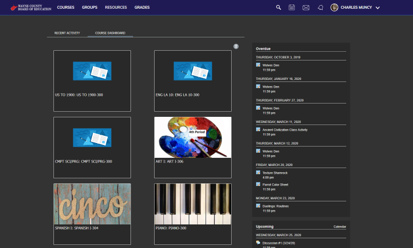 Schoology Dark Theme - lms.wayneschools.org