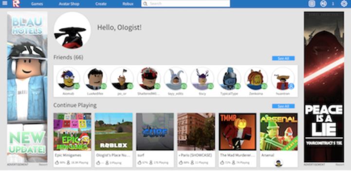 Roblox In 2016.