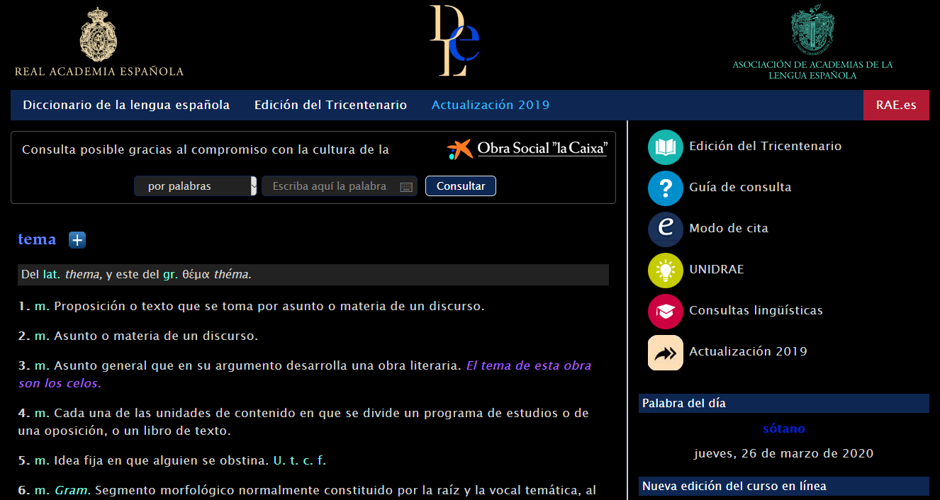 RAE | Tema oscuro noche