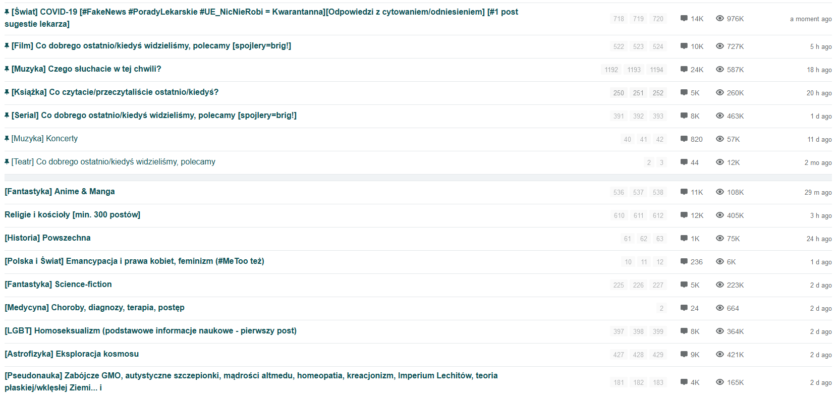 SSC rearrange thread list view