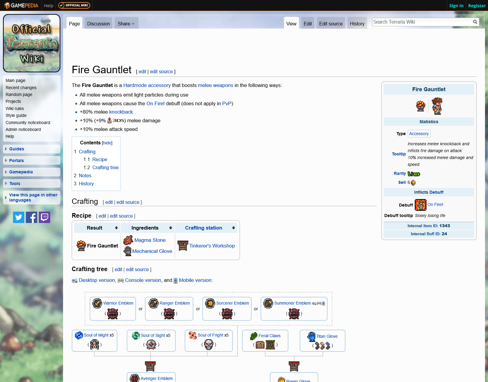 Terraria - Gamepedia wiki - Remove sidebar ad