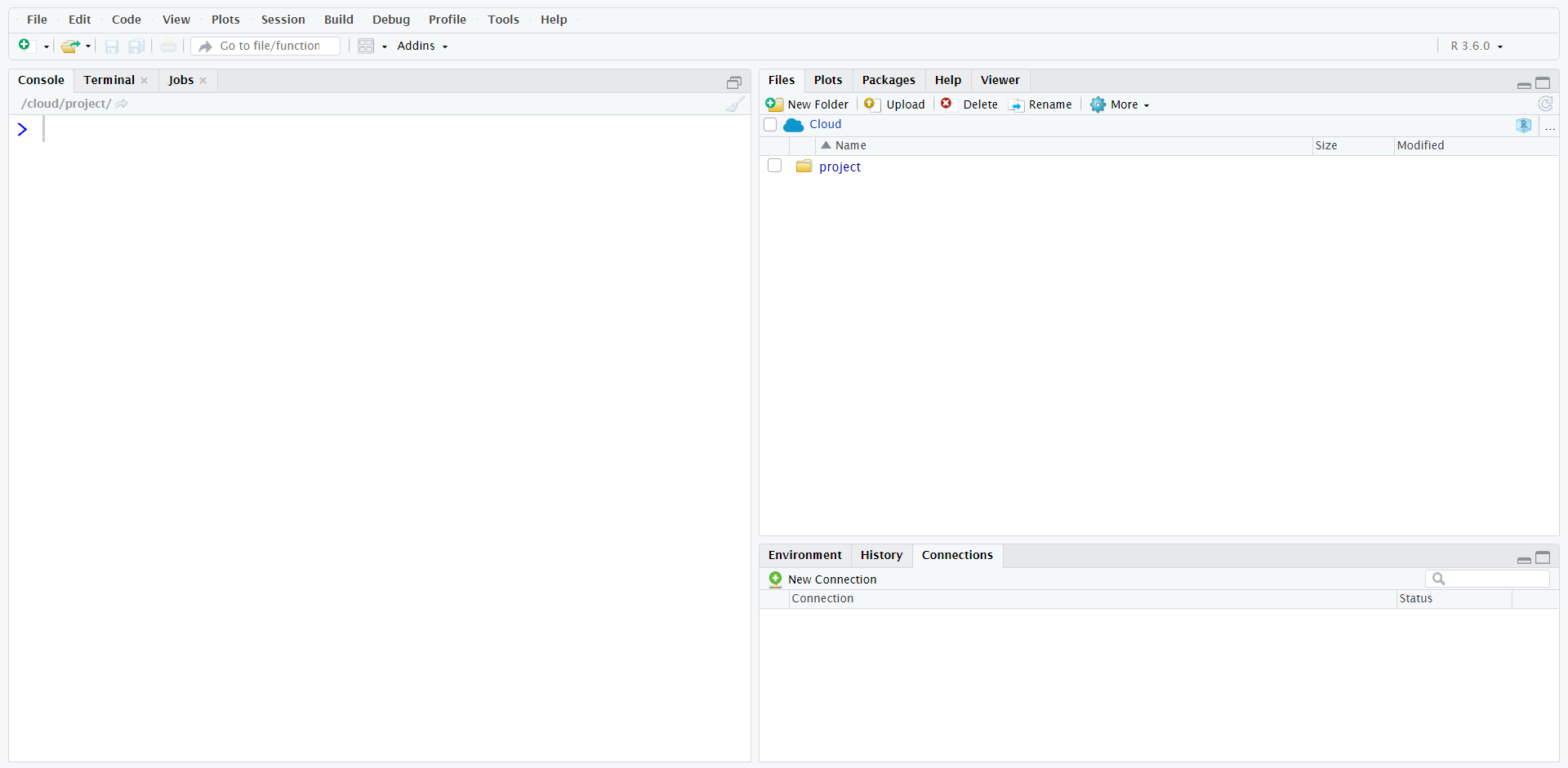 RStudio Cloud hide title bar