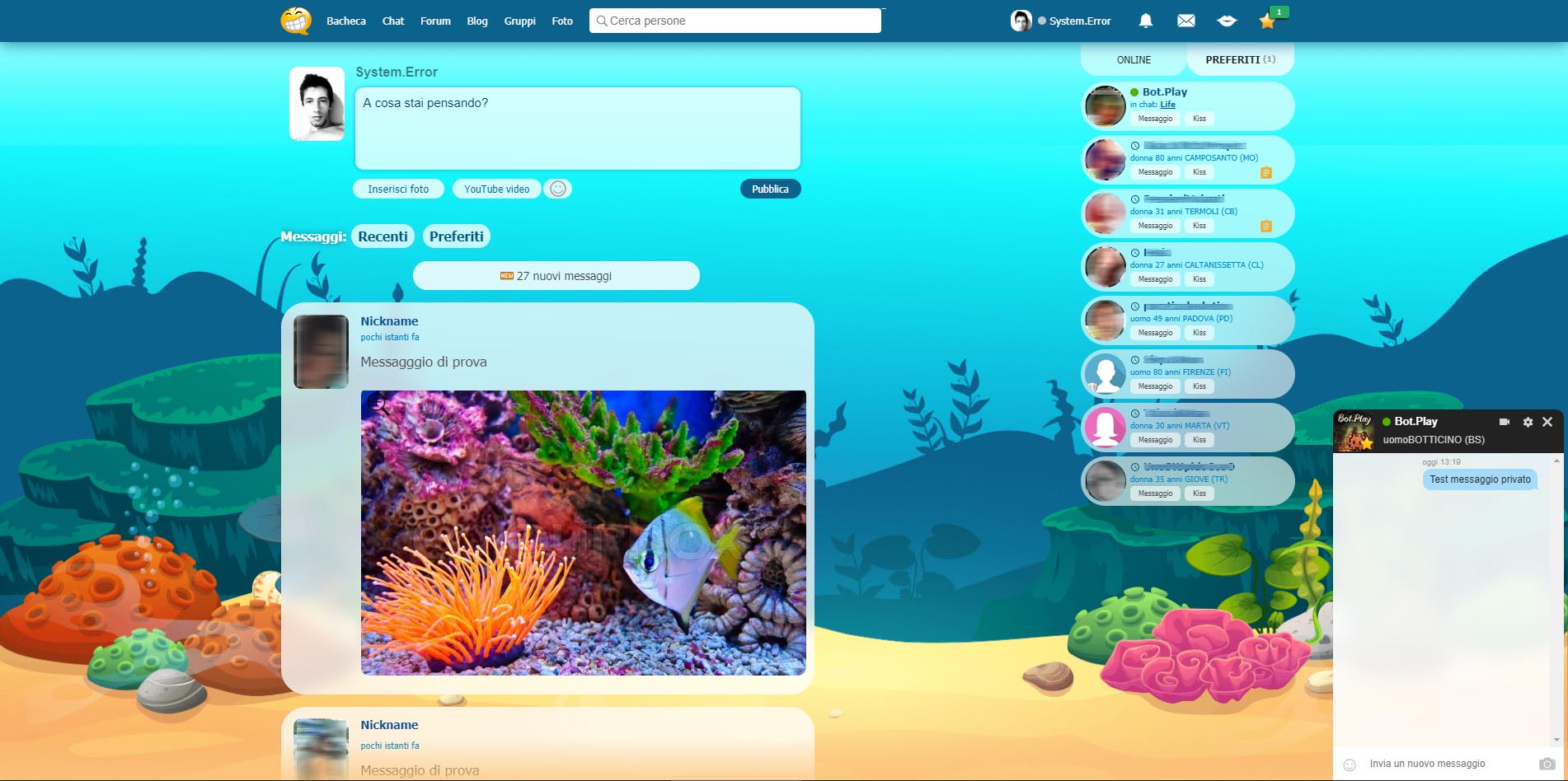 Chatta.it - Aquarium (solo bacheca)
