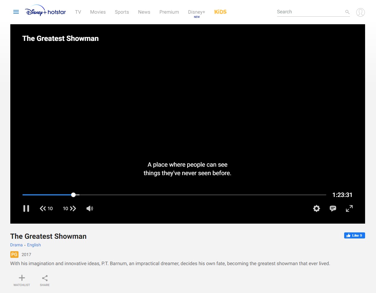 Hotstar Subtitles Appearance