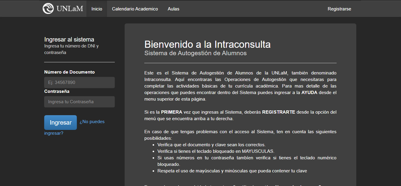 UNLaM - Intraconsulta