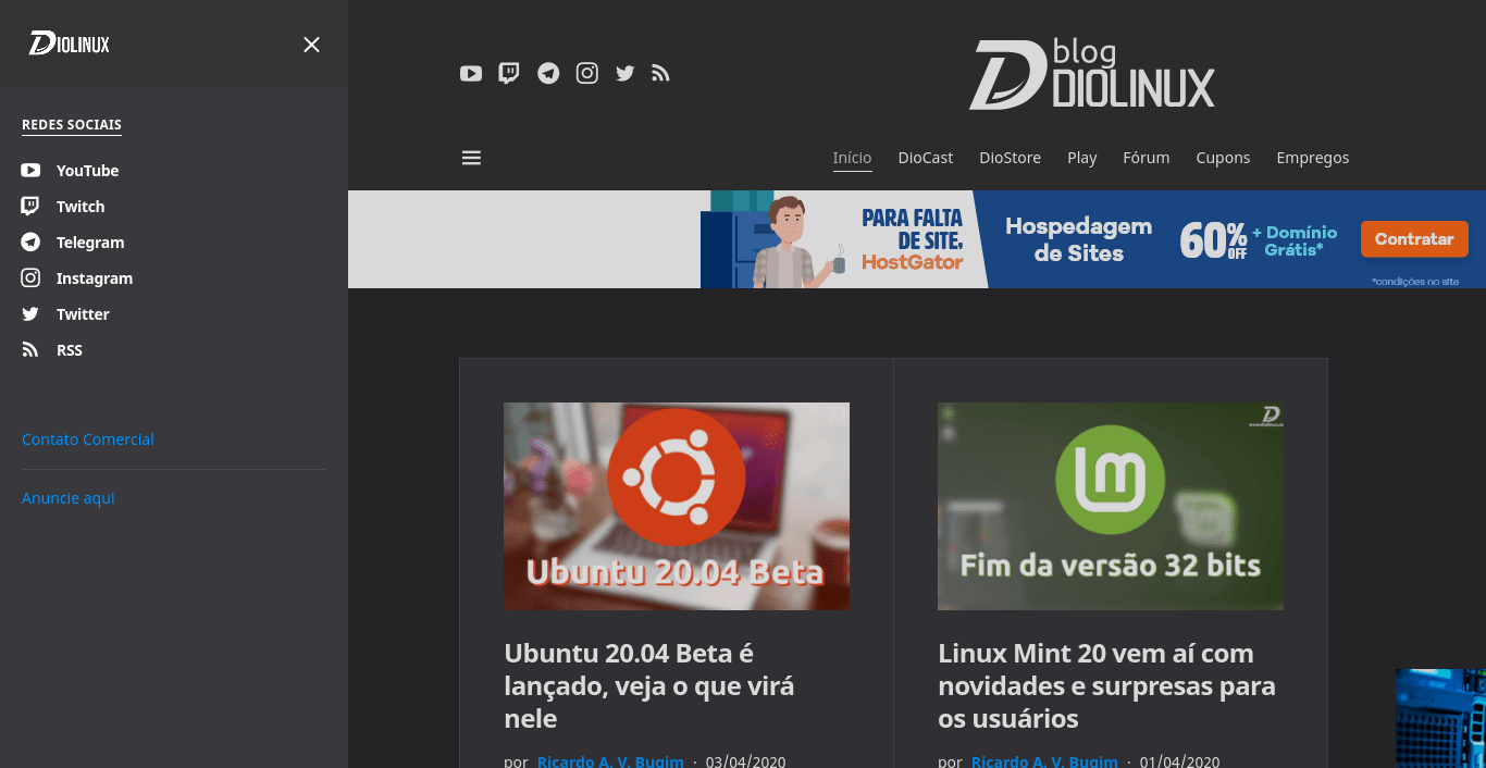 Blog Diolinux Dark
