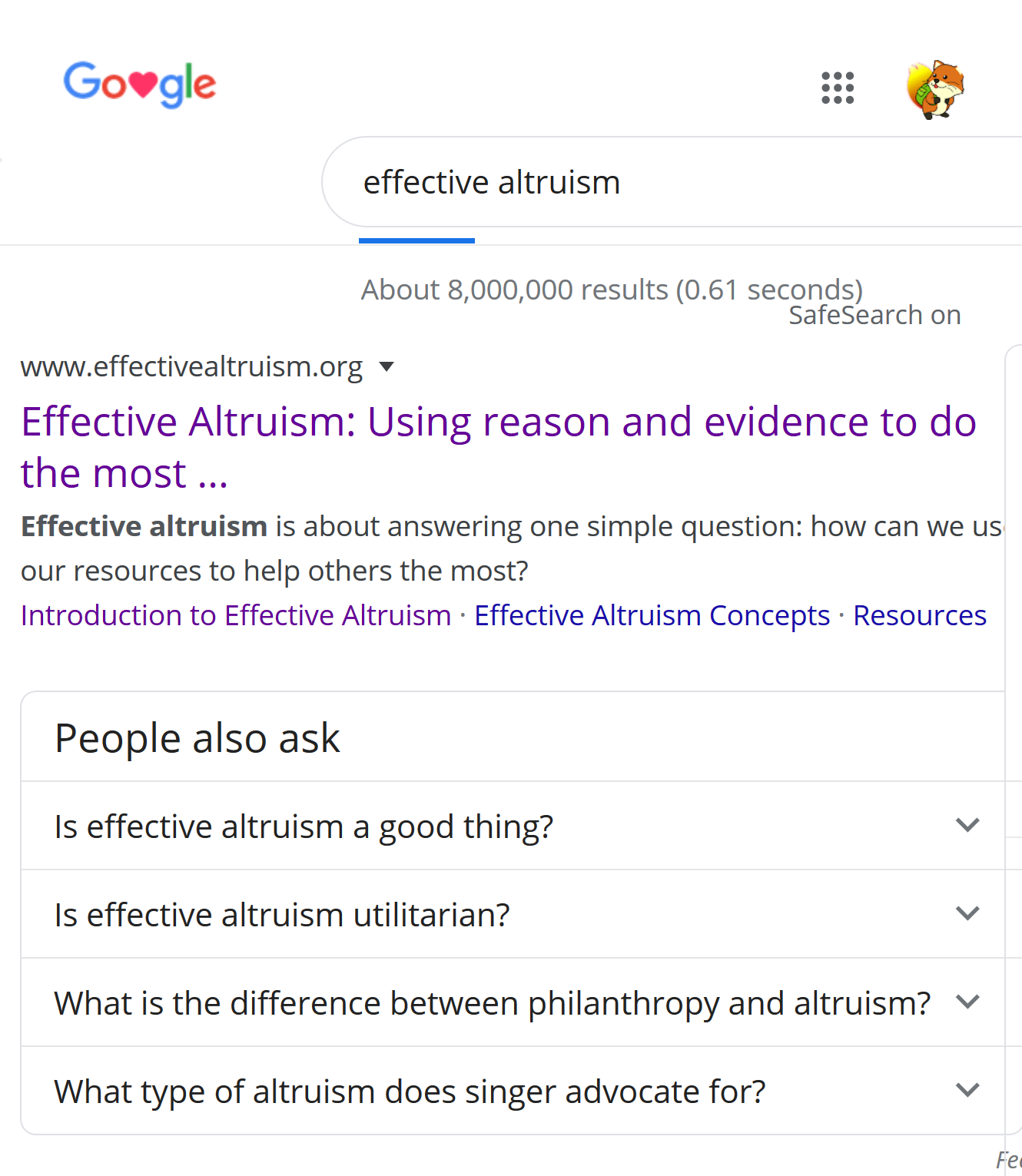Google Search: Responsive to 500px