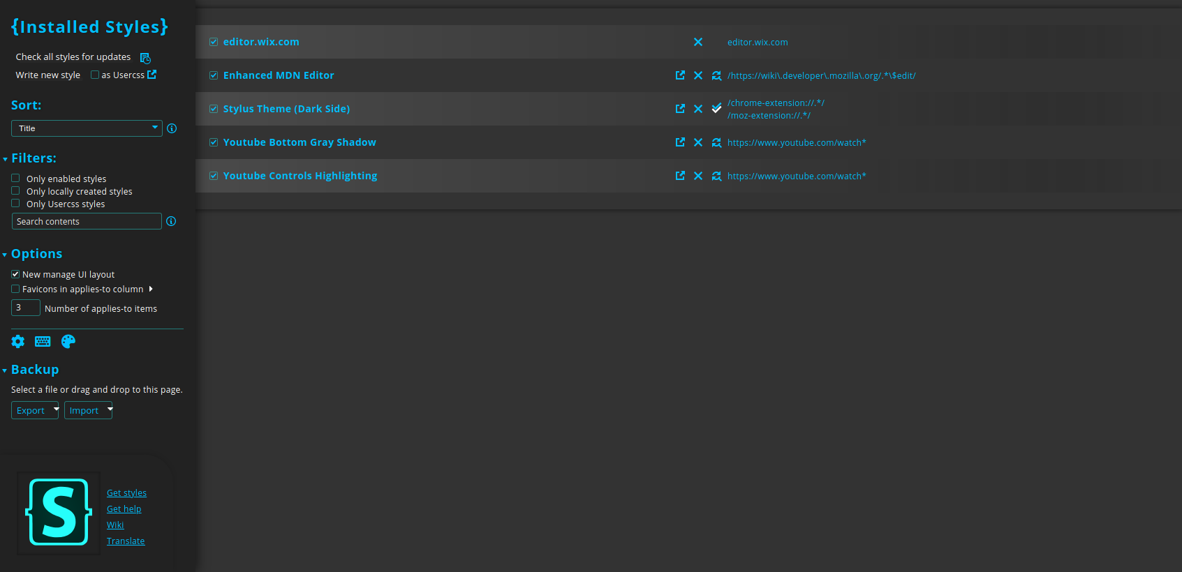 Stylus Theme (Dark Side)