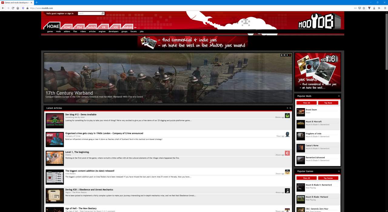 moddb.com responsive