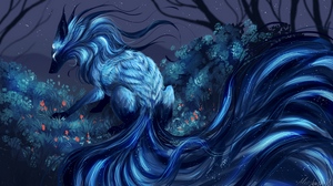 Roblox kitsune background(Blue)