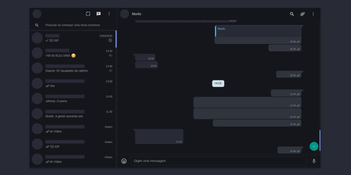 Whatsapp Dracula - Dark Theme