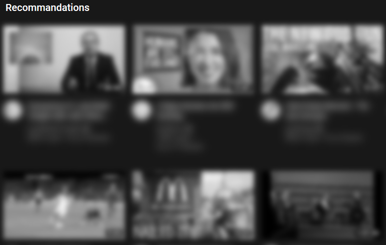 YT suggestion blurring