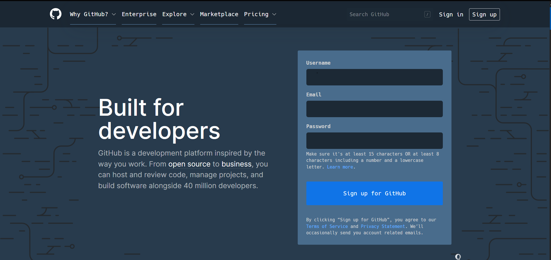 Darker Github - 50 shades of blue