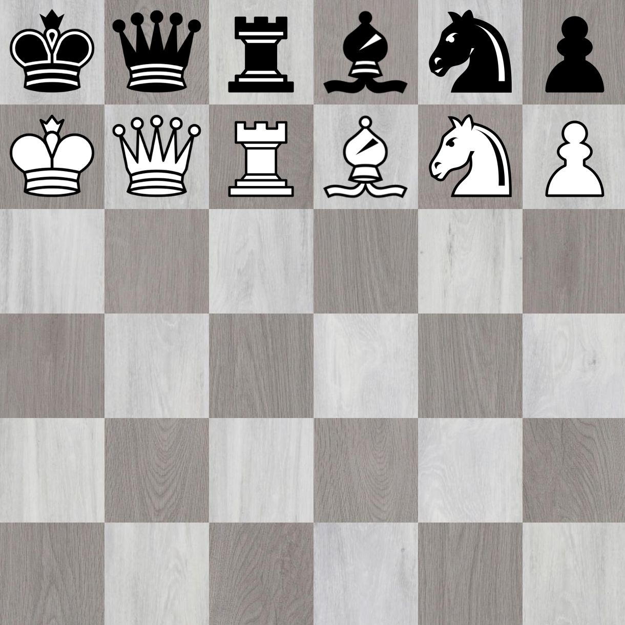 Lichess Pieces. Natural knight look, modern bishop
