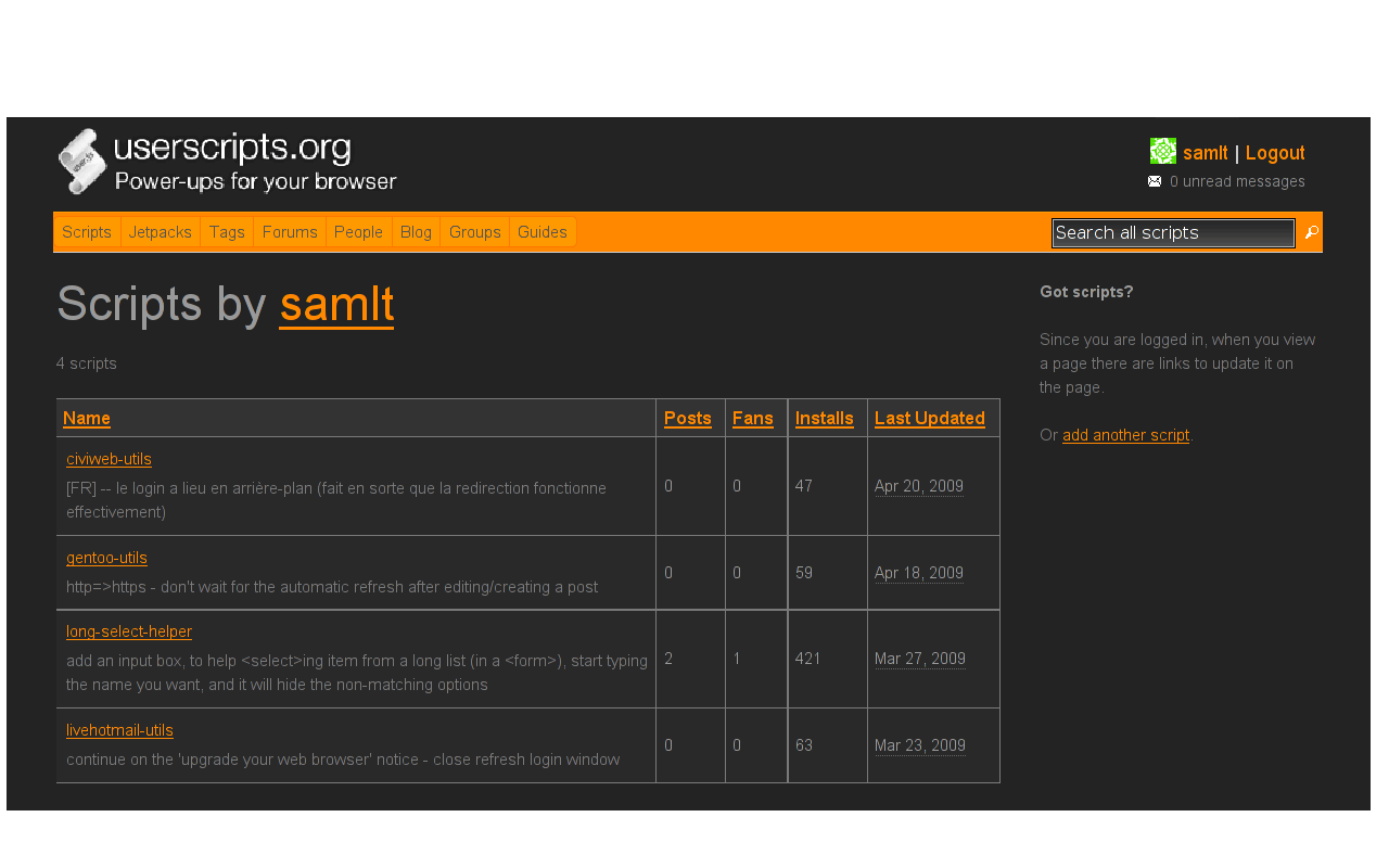 Userscripts.org Dark Theme