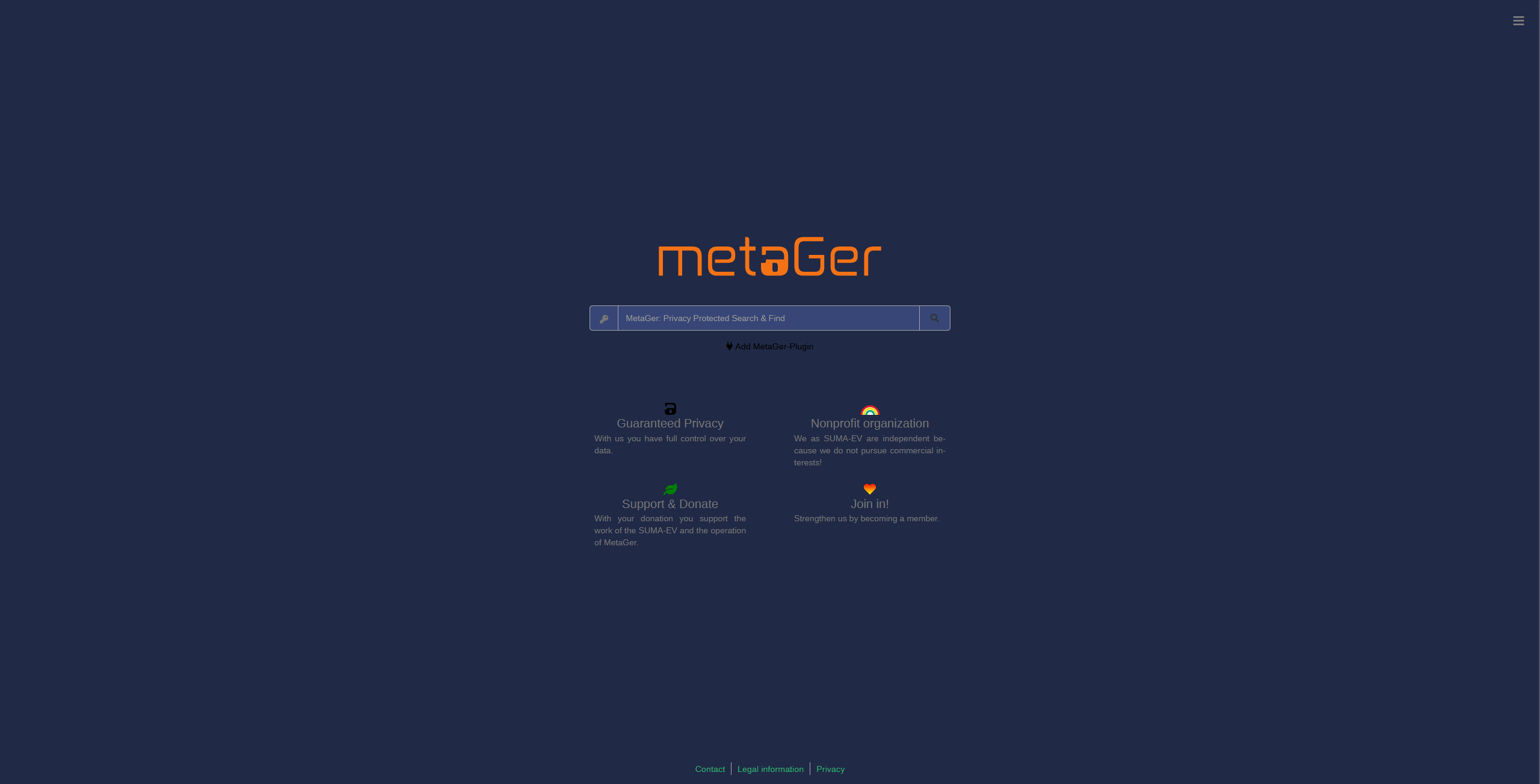 metaGer - Dark Blue