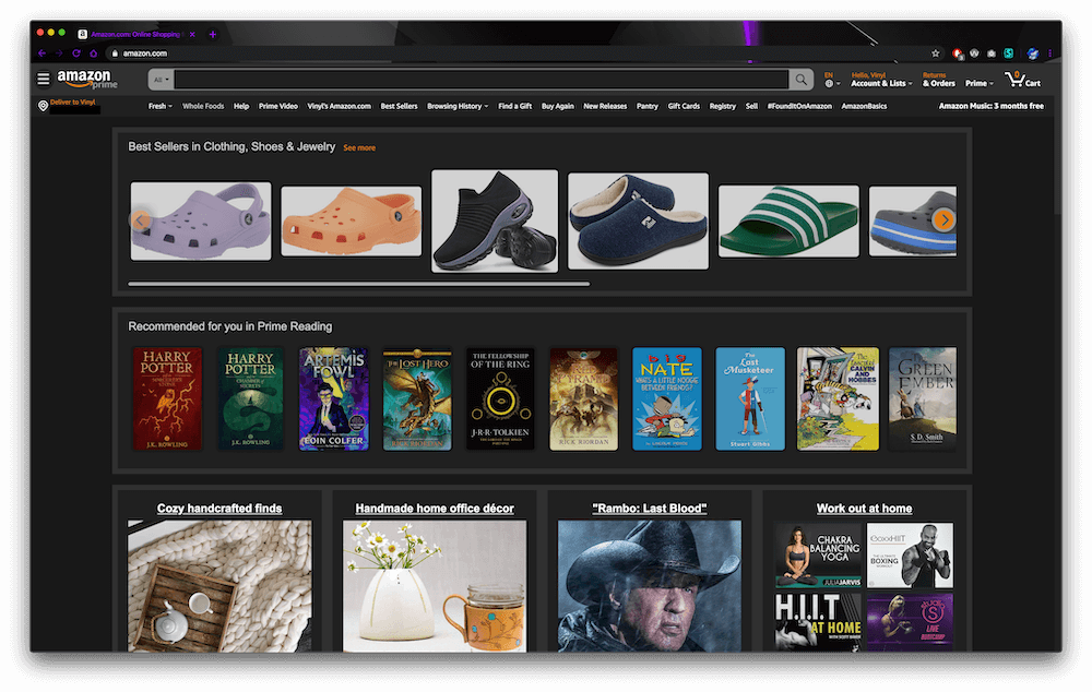 Amazon - Dark Theme