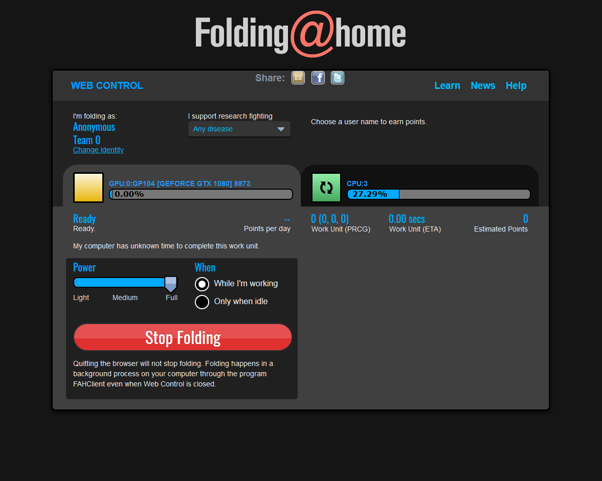 Folding@Home Client Dark/Blue