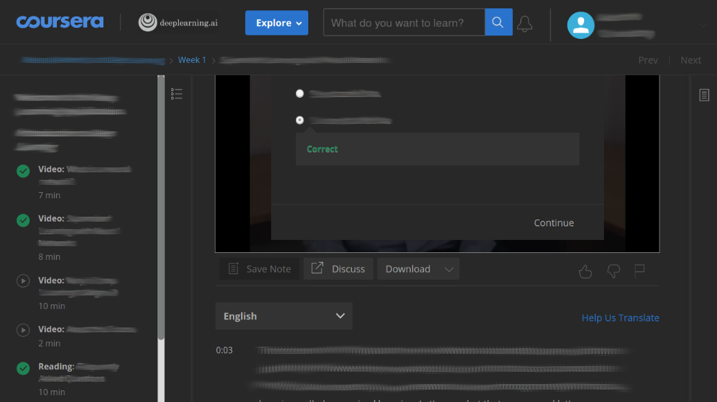 Dark Coursera