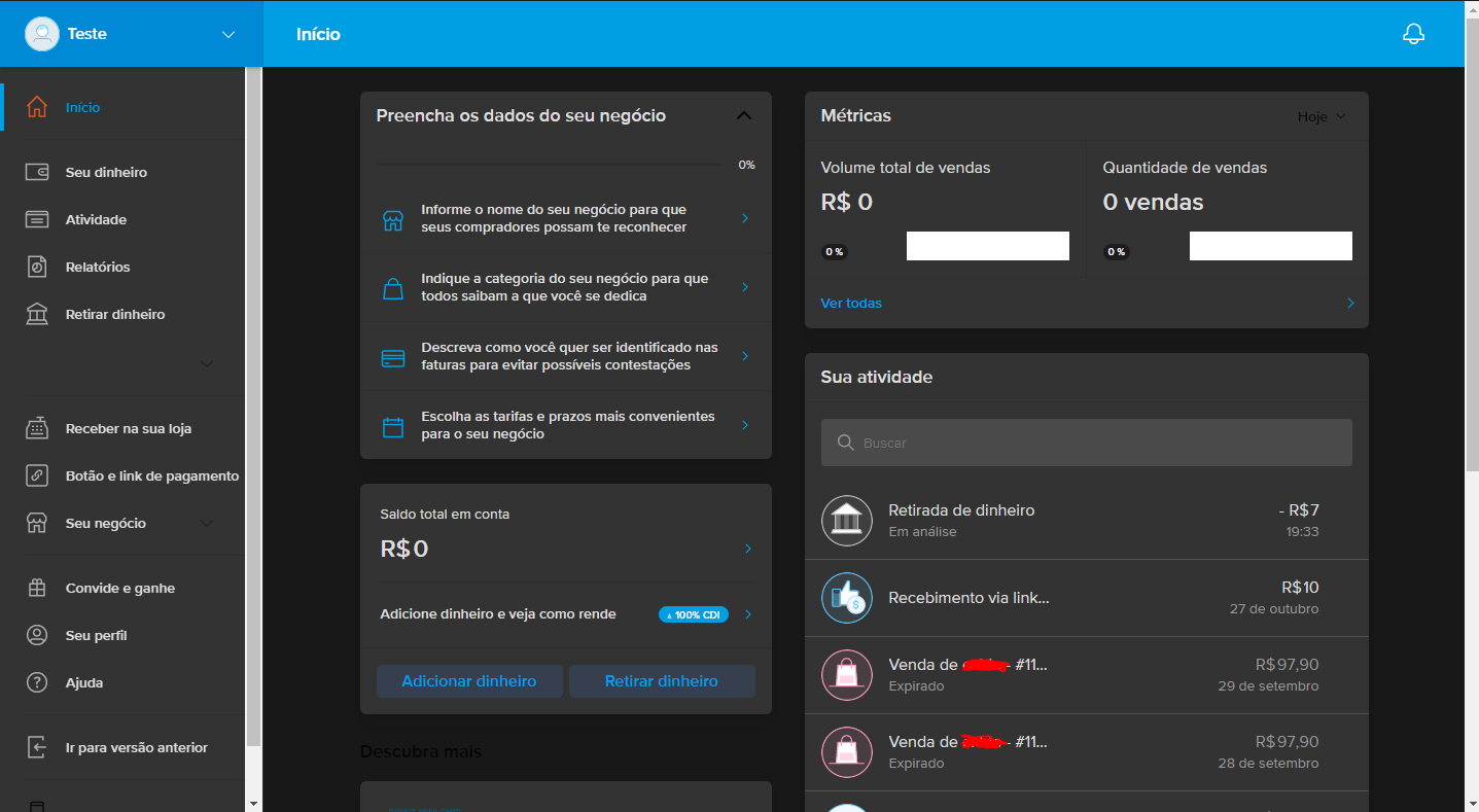 MercadoPago - Dark Mode
