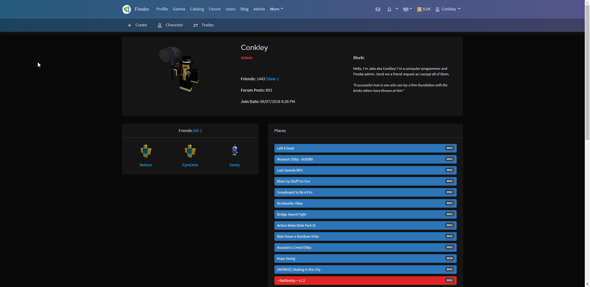 Conkley's Finobe Darker Theme