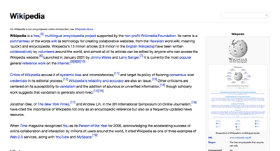 Minimalist Wikipedia [Sans]