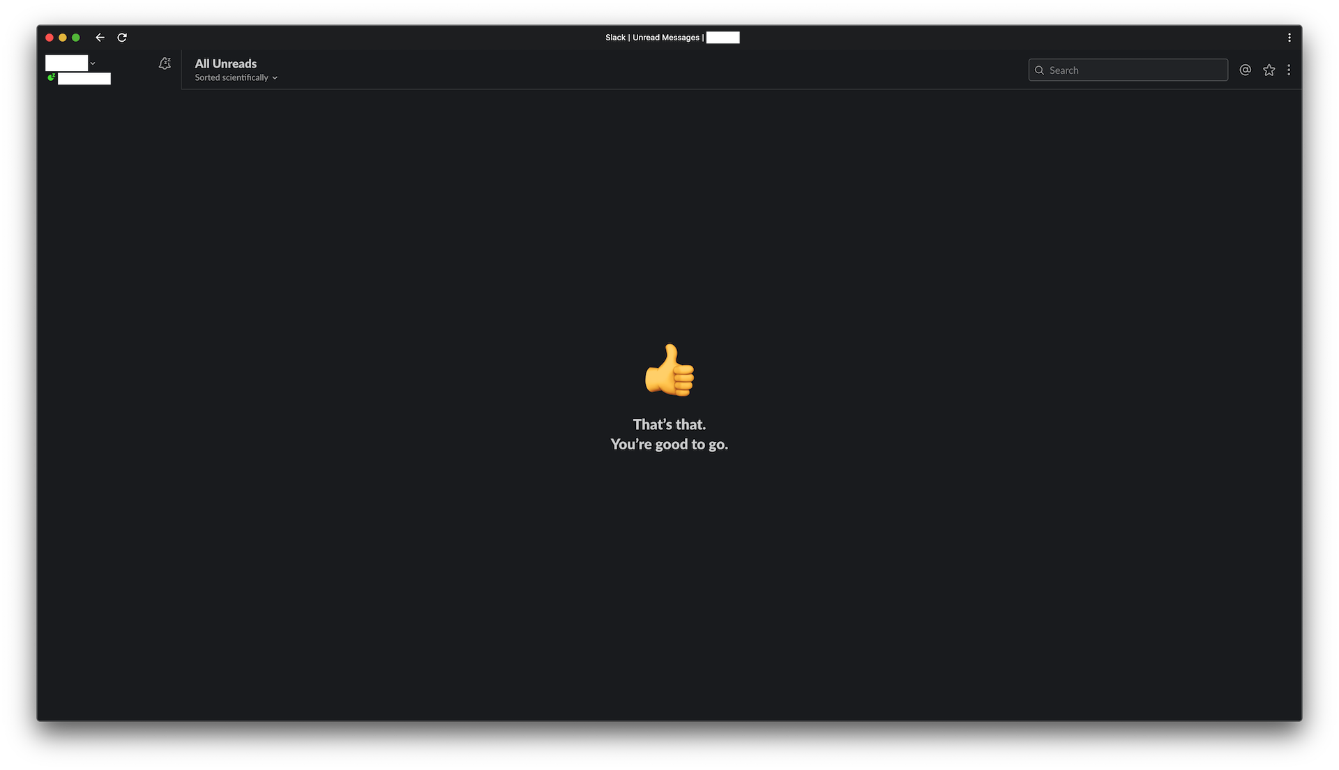 Slack: Sidebar hidden