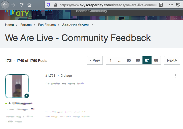 Skyscraper City Non-Sticky Navbar