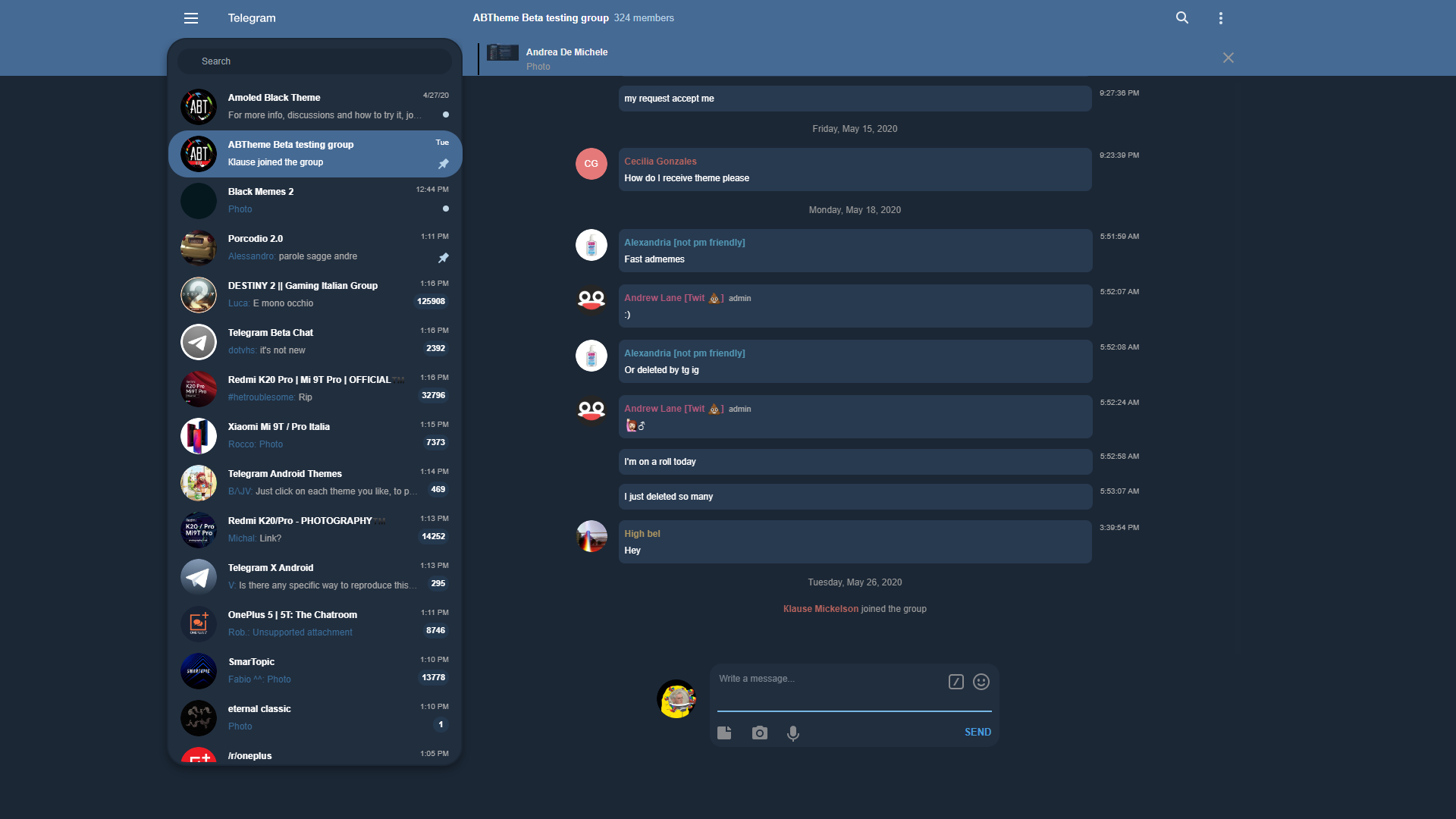Telegram Web Redesigned
