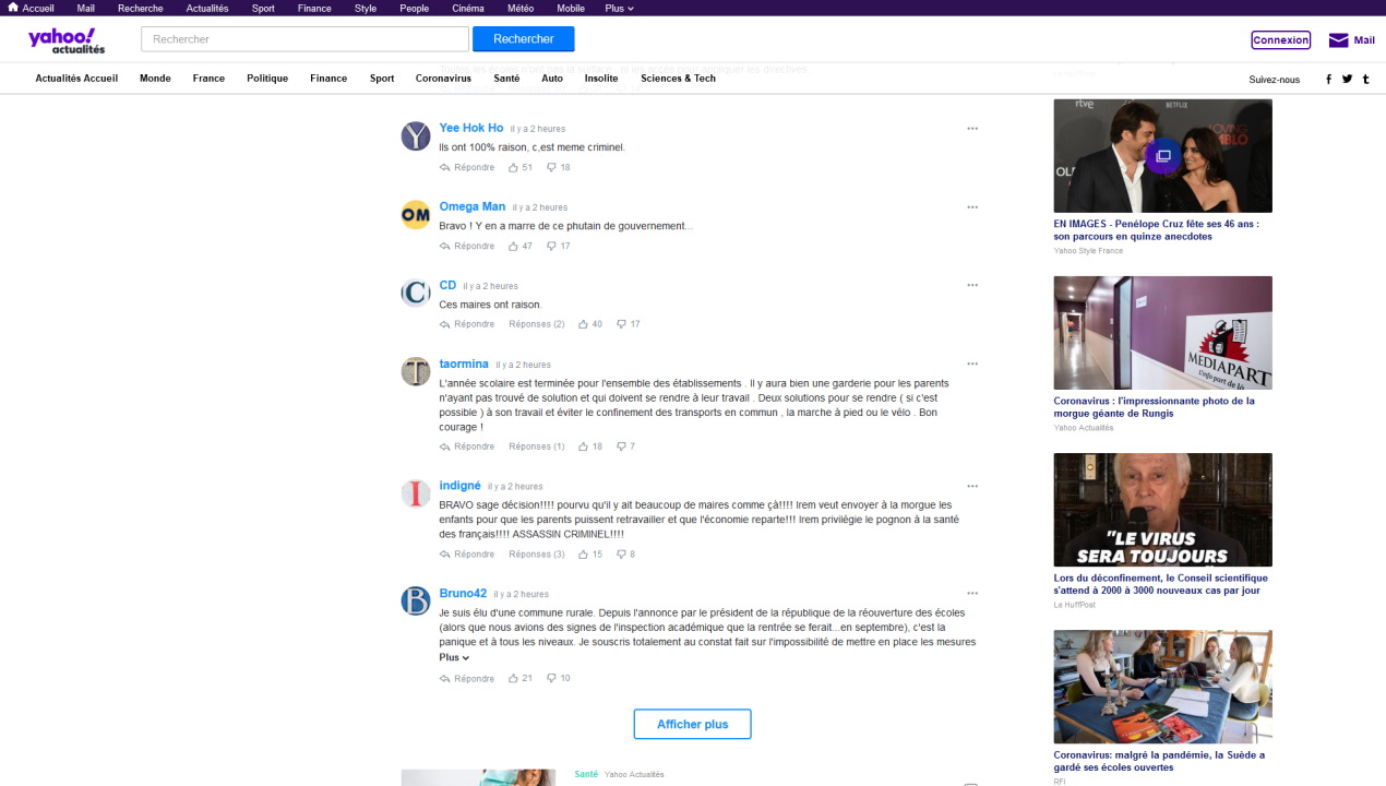 Yahoo - Docked video at the bottom right