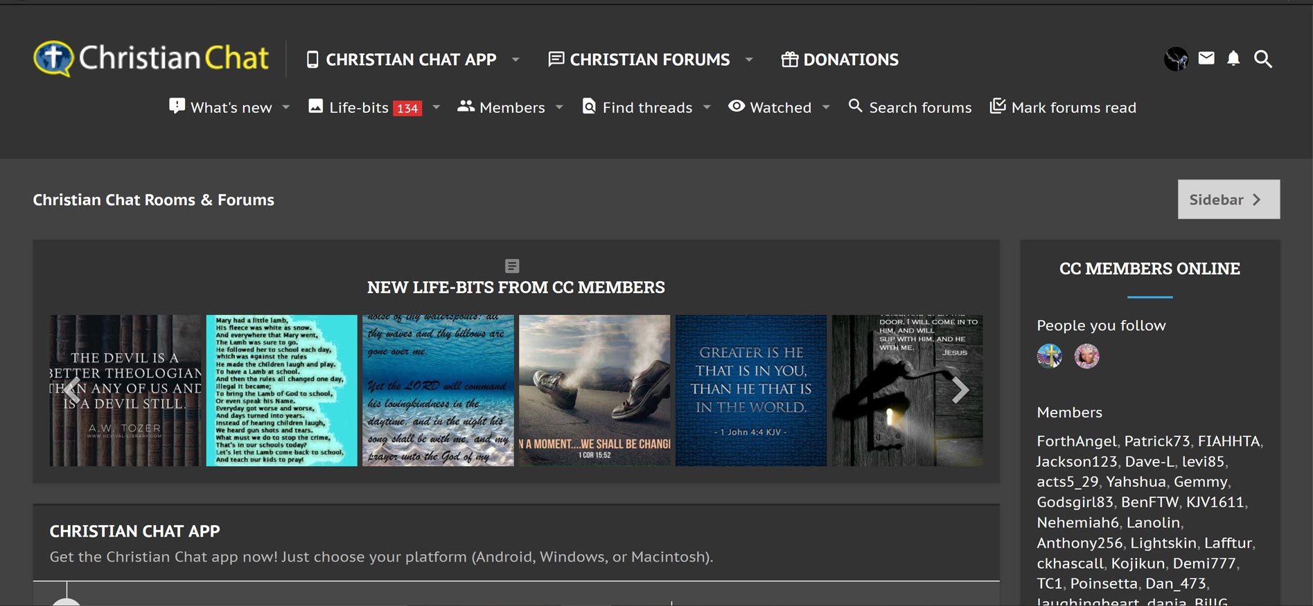 Christian Chat - Dark Theme