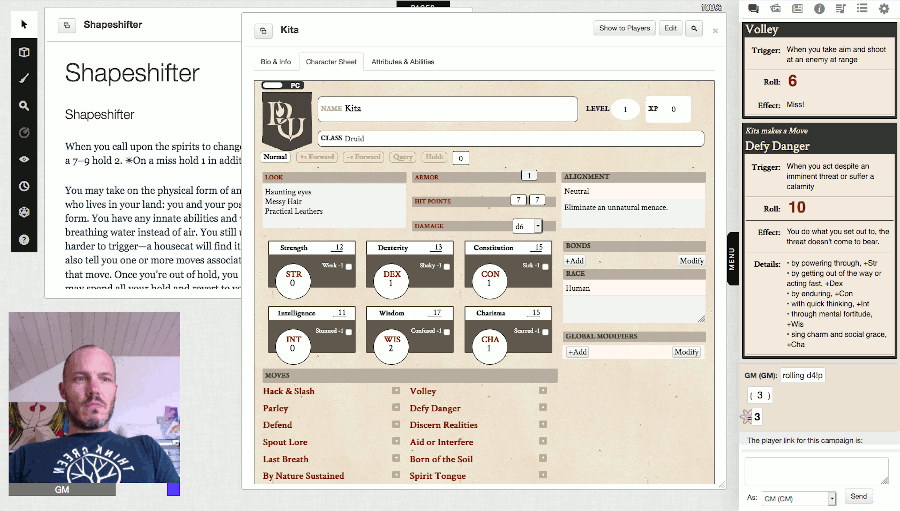Roll20 Dungeon World - XL Video Avatars