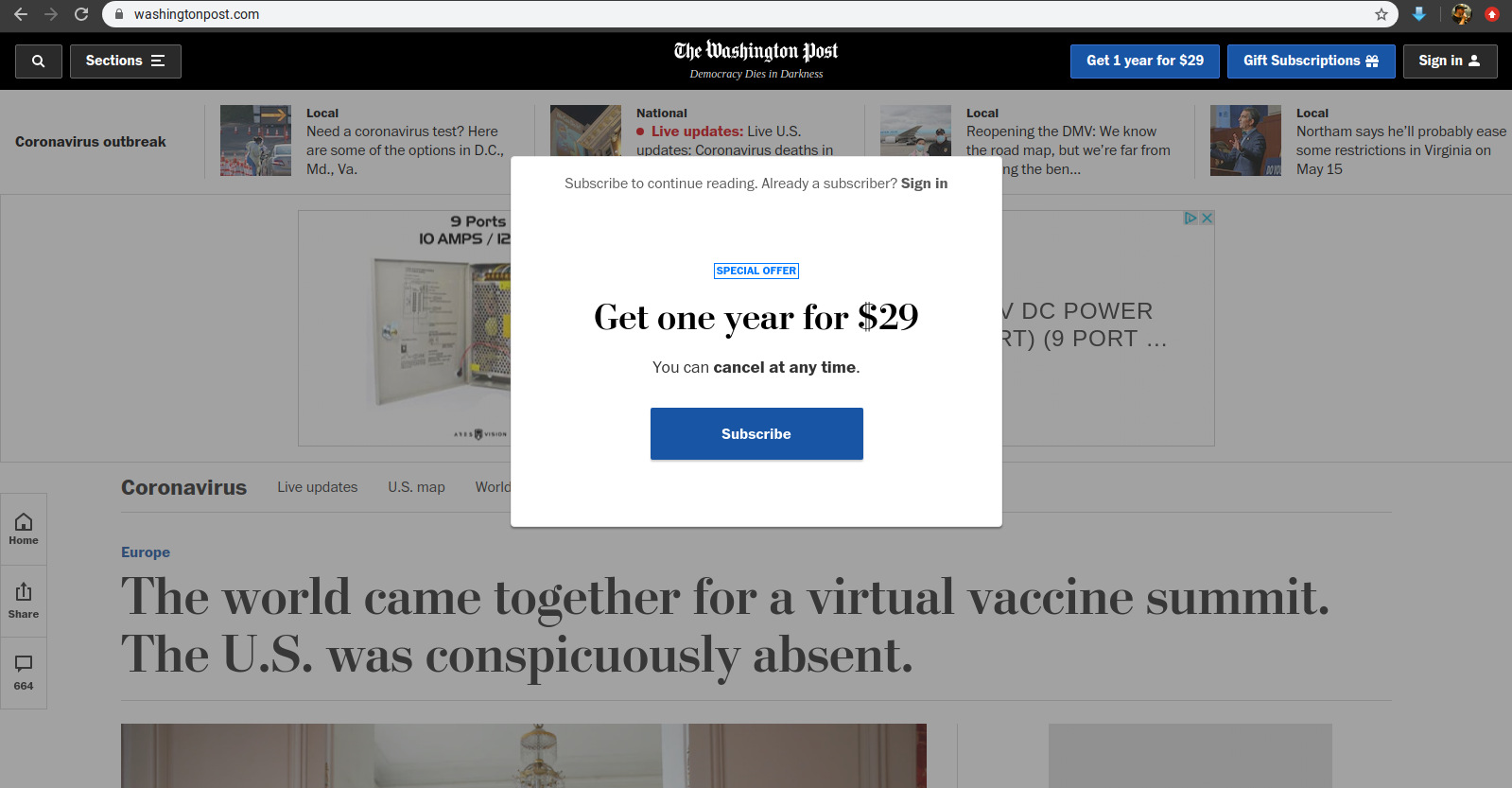 Washington Post Paywall Remover