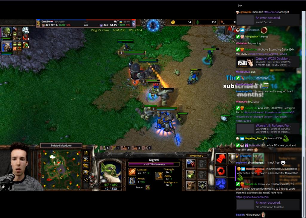 Overlaid Twitch Chat