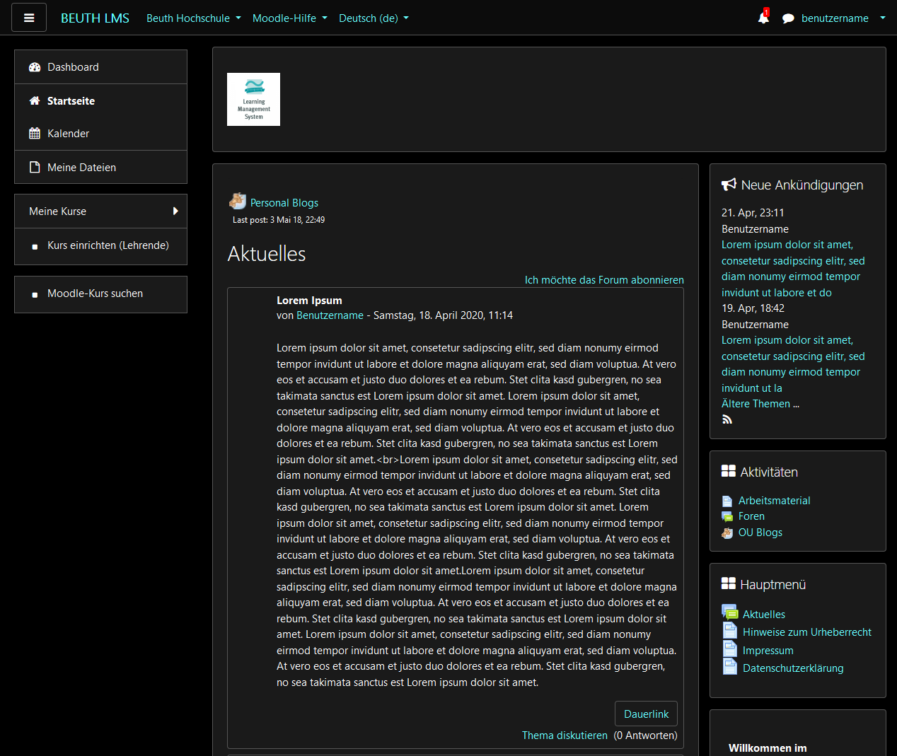 beuth moodle dark mode