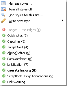 Stylish - Statusbar Menu beautified