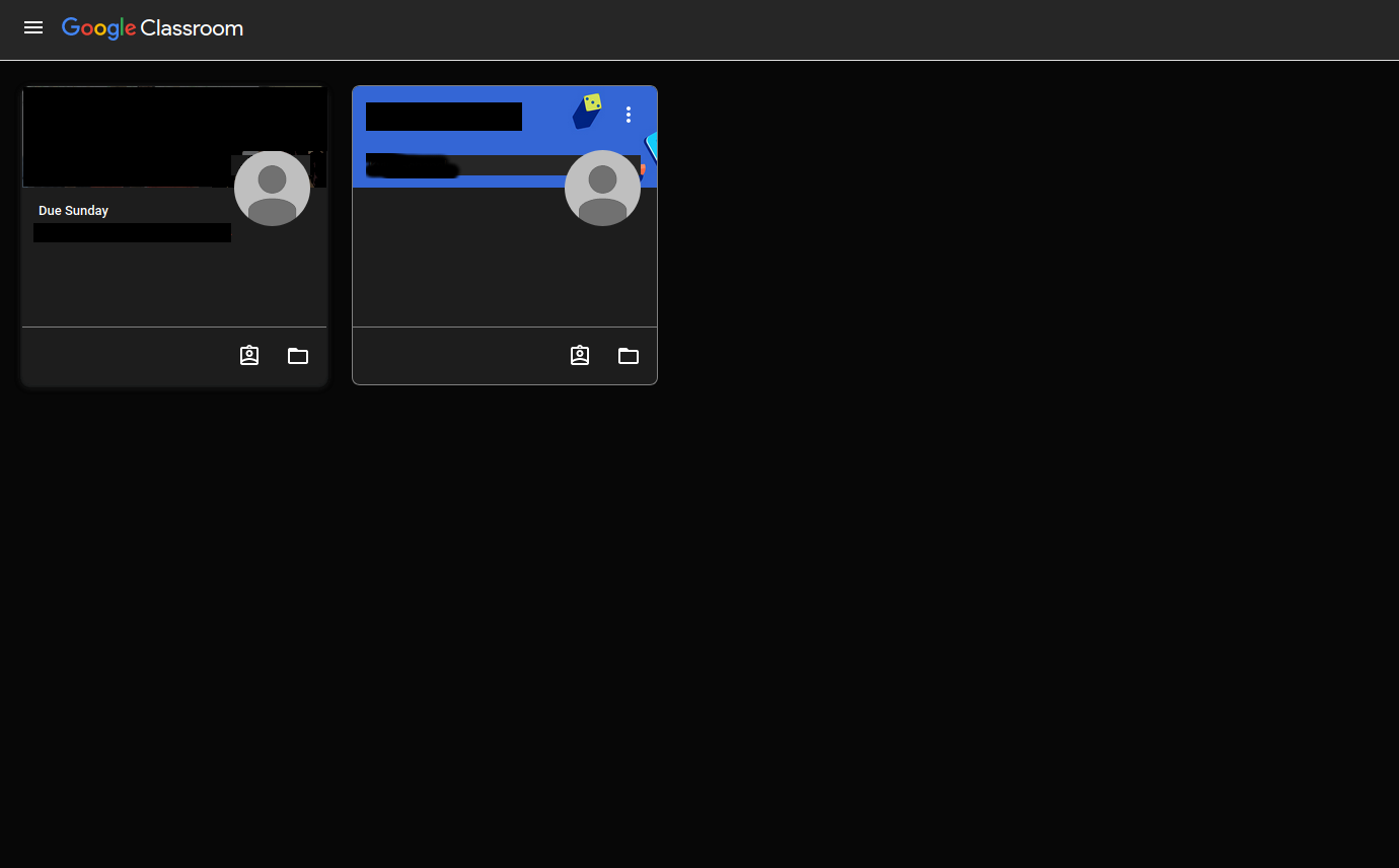 Dark Mode for Google Classroom