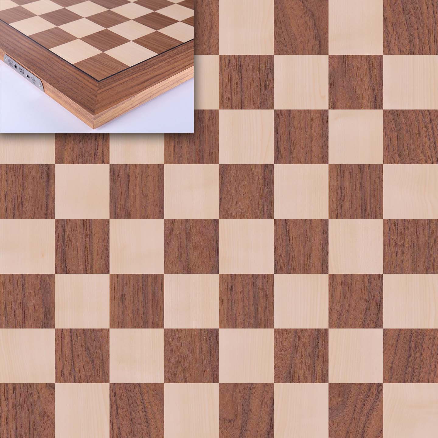 Lichess Board: Walnut Chess Board, DGT style 2