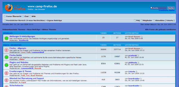 Forum von camp-firefox.de modifiziert