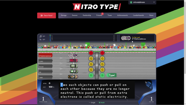 rnbow for nitrotype