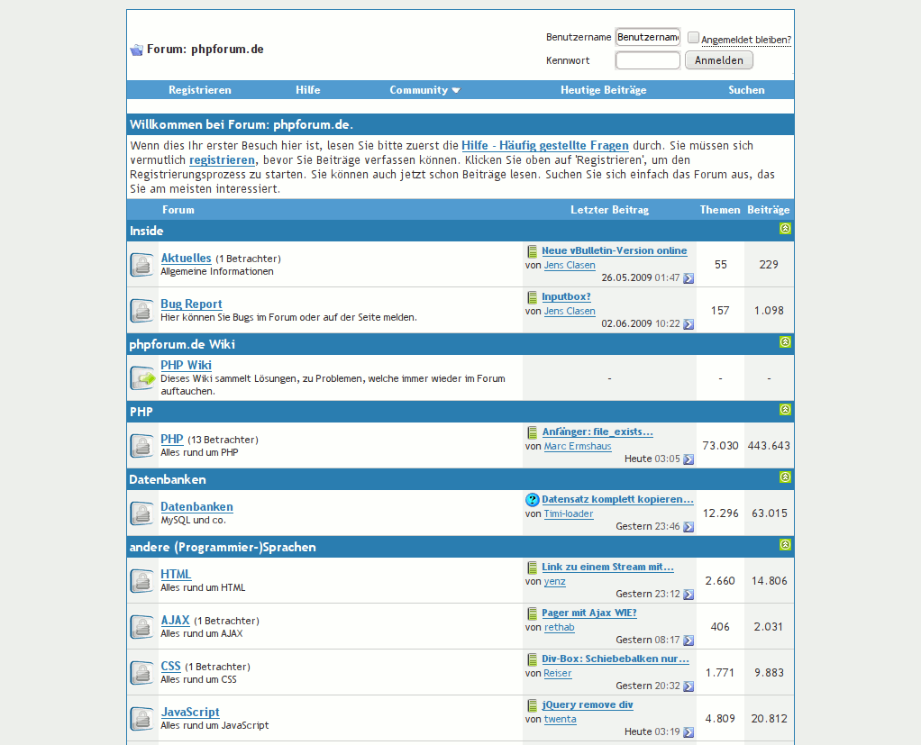 PHPForum.de - Hide everything but the forum