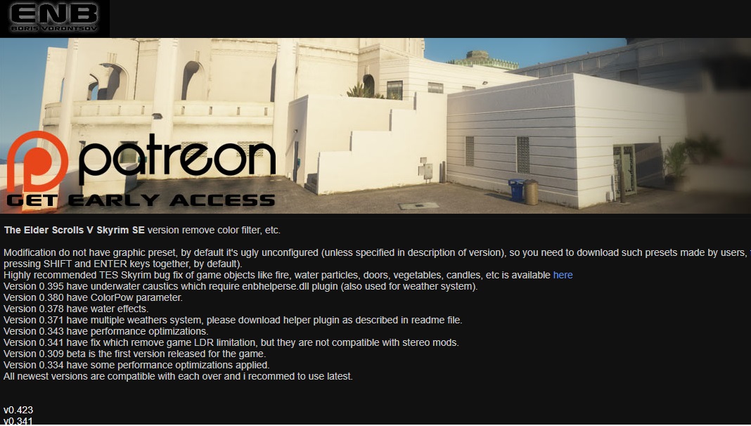 ENB Site Dark Theme
