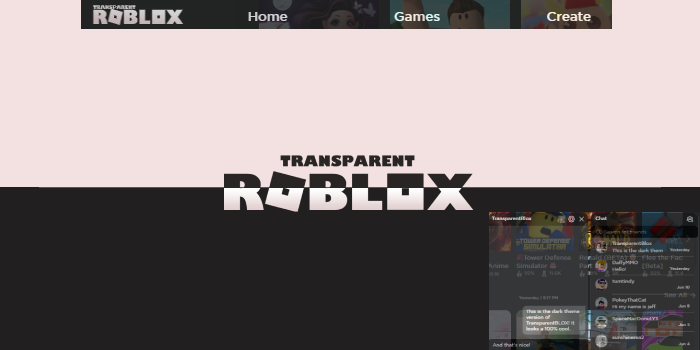 TransparentBLOX {Dark Theme Version}