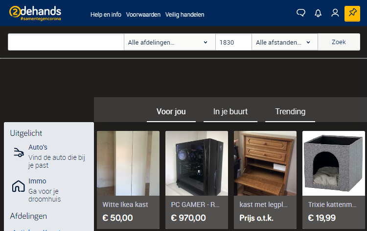 Dark 2dehands 2ememain