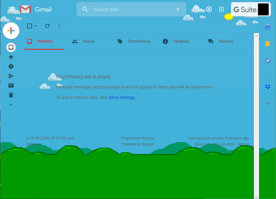 Gmail transparent background