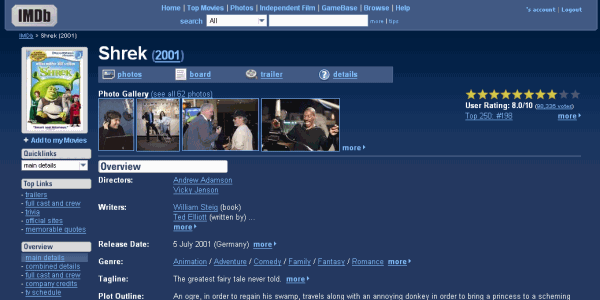IMDb - dark blue redesign